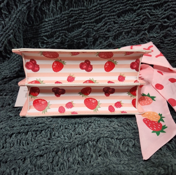 Betsey Johnson Strawberry Blueberry Spring Crossbody Handbag With Wallet NWT - Picture 3 of 7